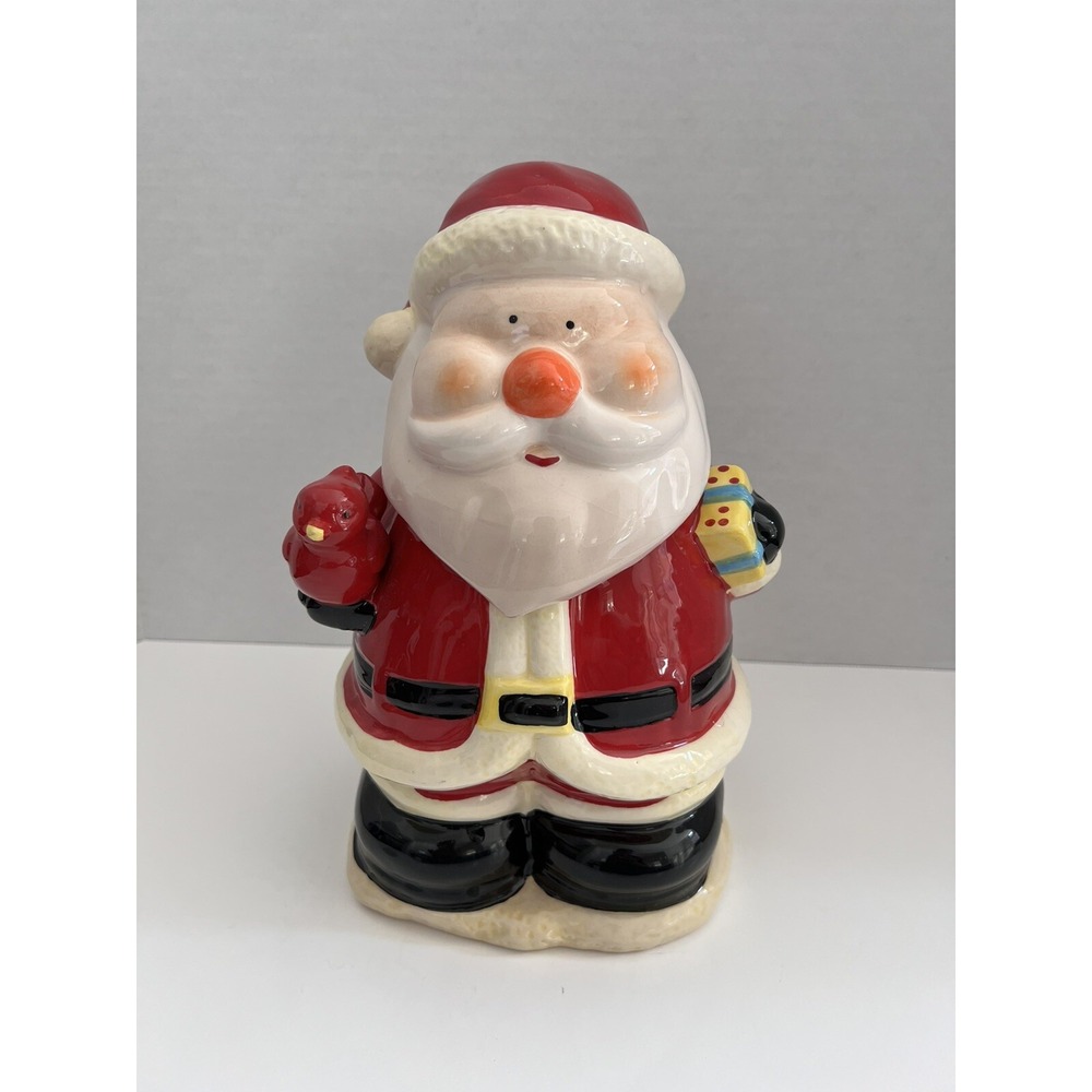 Christmas Santa Happy Holiday Cookie Jar By USA Design